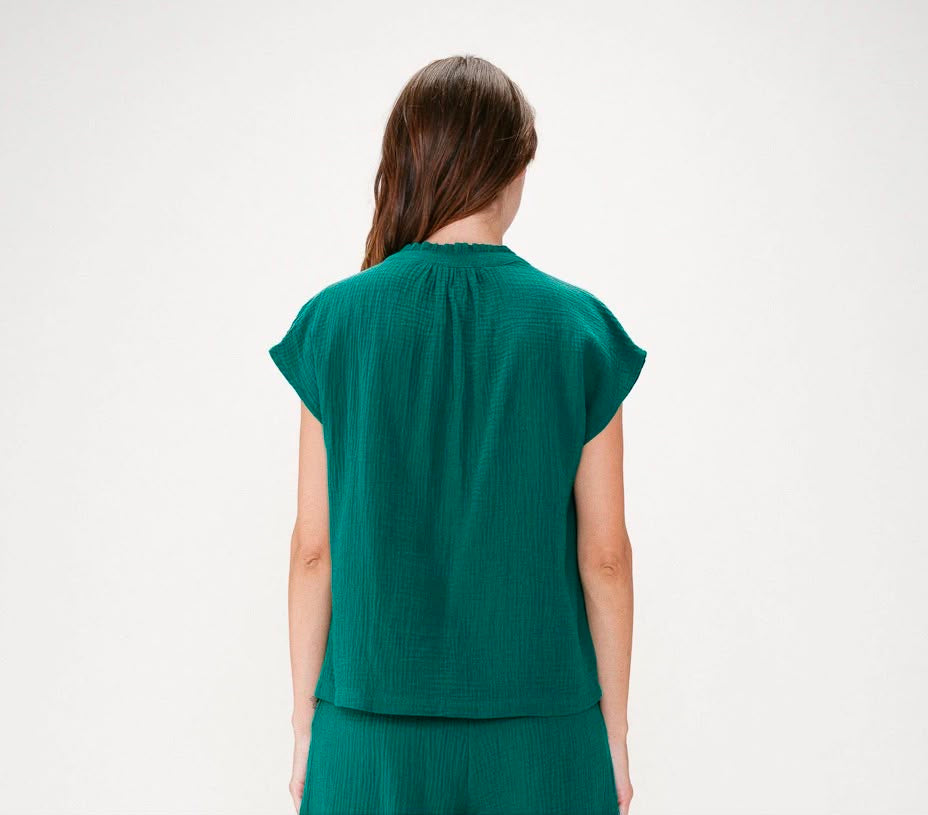 Blouse - Wesra vert - Grace & Mila