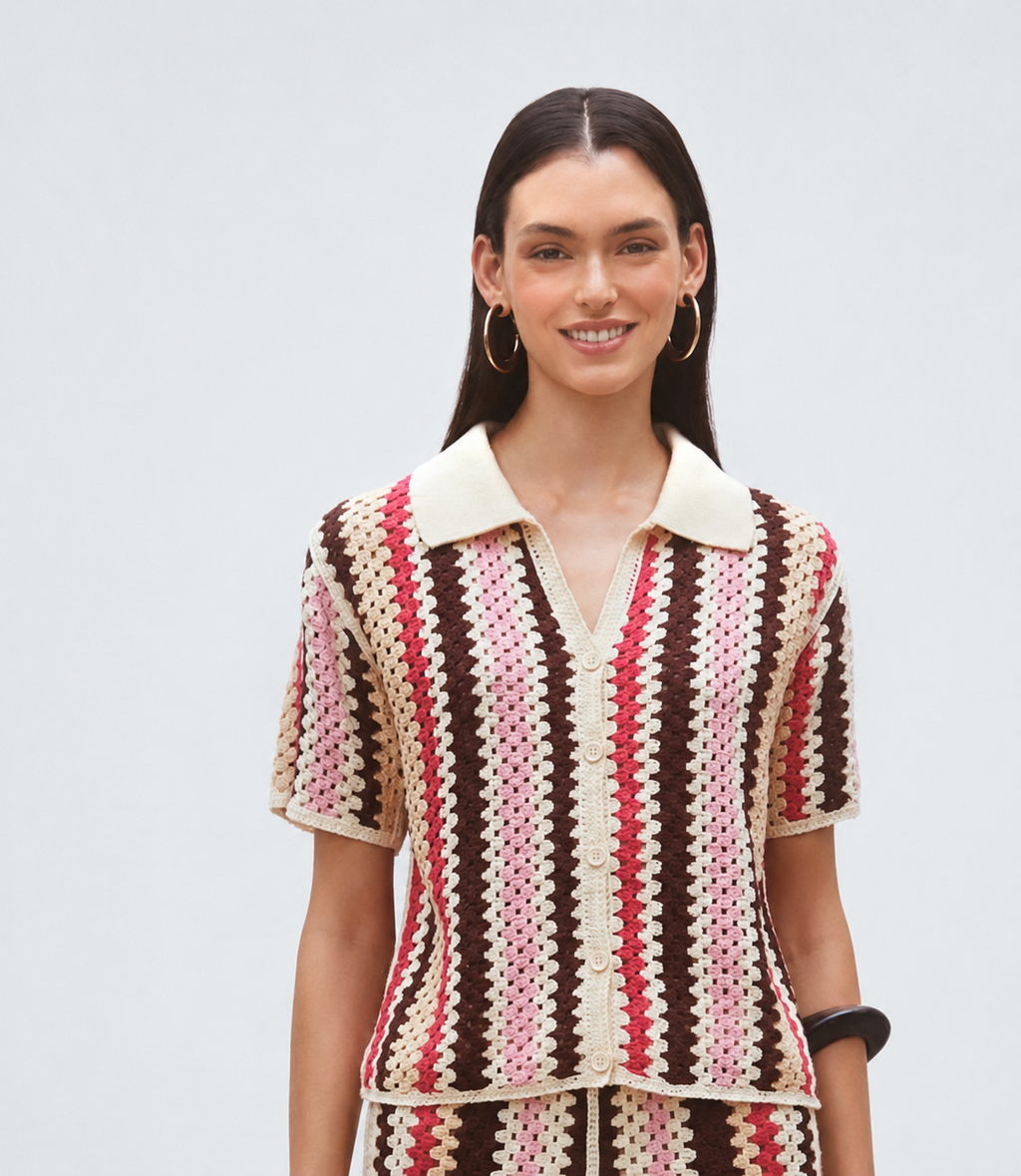Gilet crochet - Gigi - Suncoo
