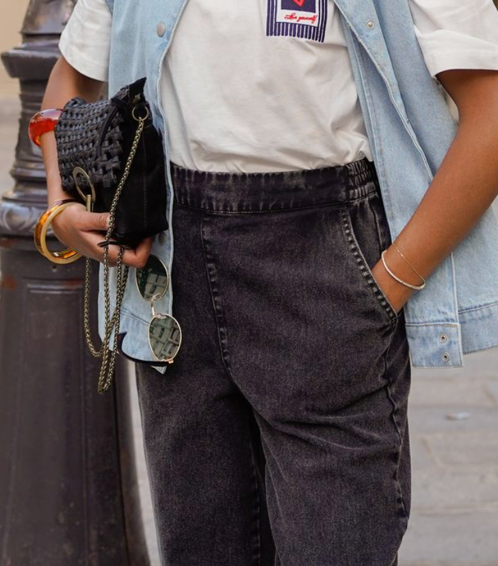 Jean Mom noir - Sally - Pieces