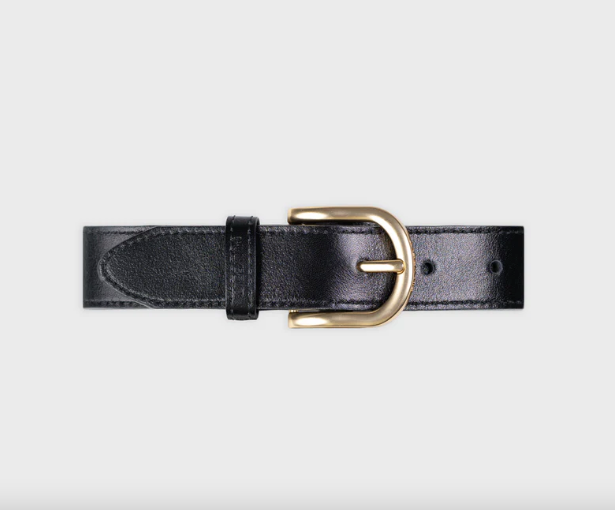 Ceinture noire cuir glossy - Billybelt