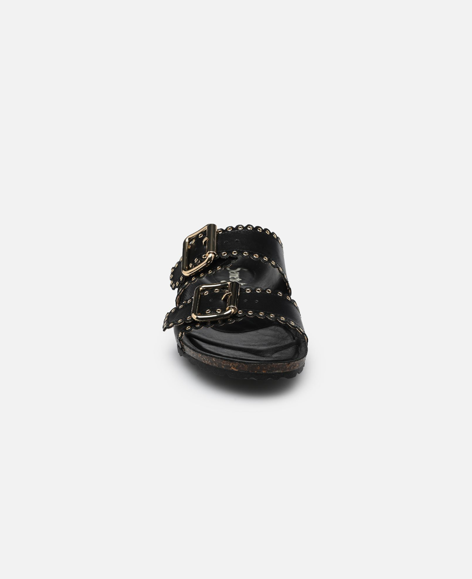 Sandales plates - Arianna en noir - Semerdjan