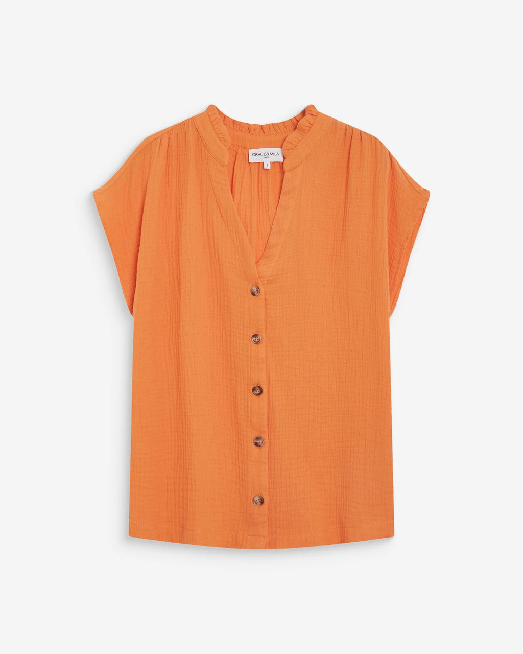 Blouse - Wesra orange - Grace & Mila